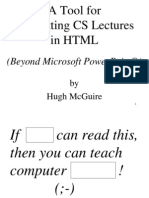 A Tool forFormatting CS Lecturesin HTMLter
