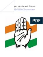 Snoopgate Inquiry A Genuine Need: Congress: Friday, Dec 27, 2013, 12:47 IST - Place: New Delhi - Agency: PTI