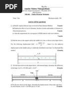 Amrita Vishwa Vidyapeetham: ME401 - Finite Element Methods