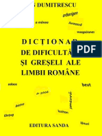  Dictionar de Dificultati Si Greseli Ale Limbii Romane-Dan Dumitrescu