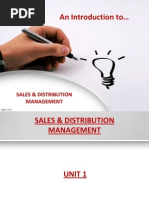 An Introduction To : Sales & Distribution Management