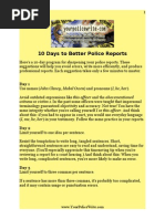 10 Days To Better Police Reports