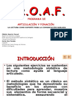 P.R.O.A.F. Programa de Articulación y Fonación. Obdulia Maestre Pascual y Corina Ruíz Paredes