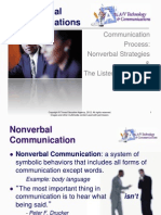 Professional Communications: Communication Process: Nonverbal Strategies & The Listening Process