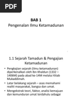 Bab 1 Pengenalan Ilmu Ketamadunan