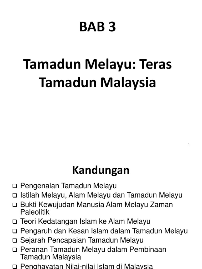 Bab 3 Tamadun Melayu  PDF