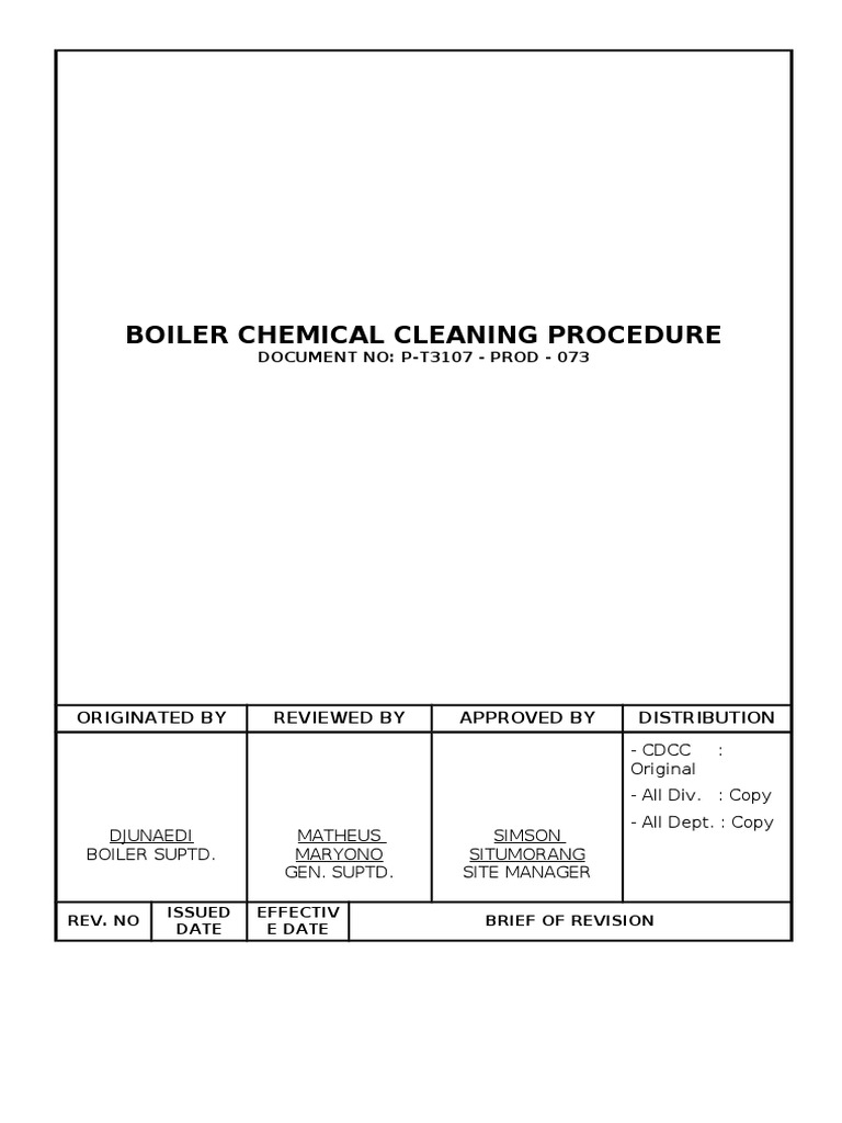 Boiler Cleaning+Procedure+Rev+00 Boiler Steam Power