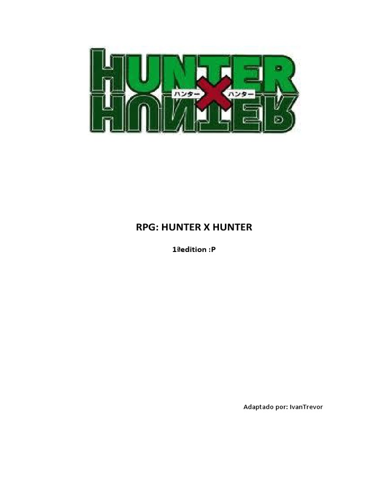 Hunter X Hunter RPG PDF, PDF, Tempo