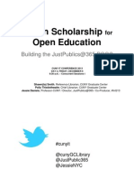 Open Scholarship For Open Education - Building The JustPublics at 365 POOC