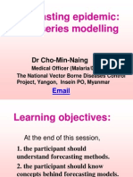 Forecasting epidemic trends with time series modelling