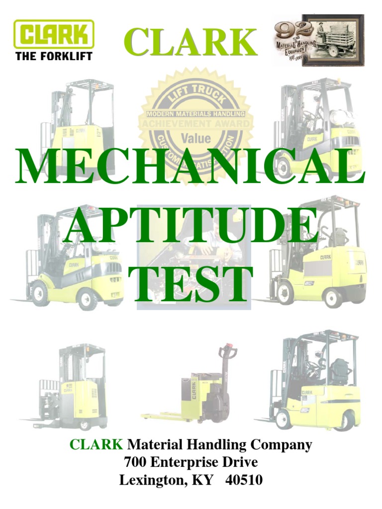 Mechanical Aptitude Test 080609 PDF Internal Combustion Engine