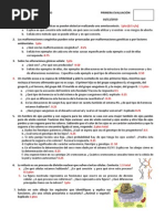 Examen de Biologia 4º Eso 1 Evaluación PDF