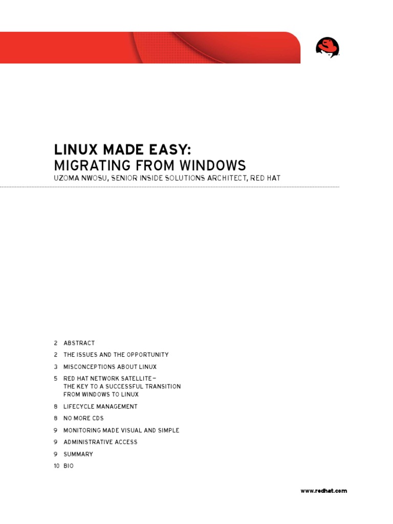 Linux Made Easy:: Migrating From Windows | PDF | Red Hat | Linux