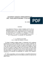 Parlamentarismo Italiano Rasgos Fundamentales