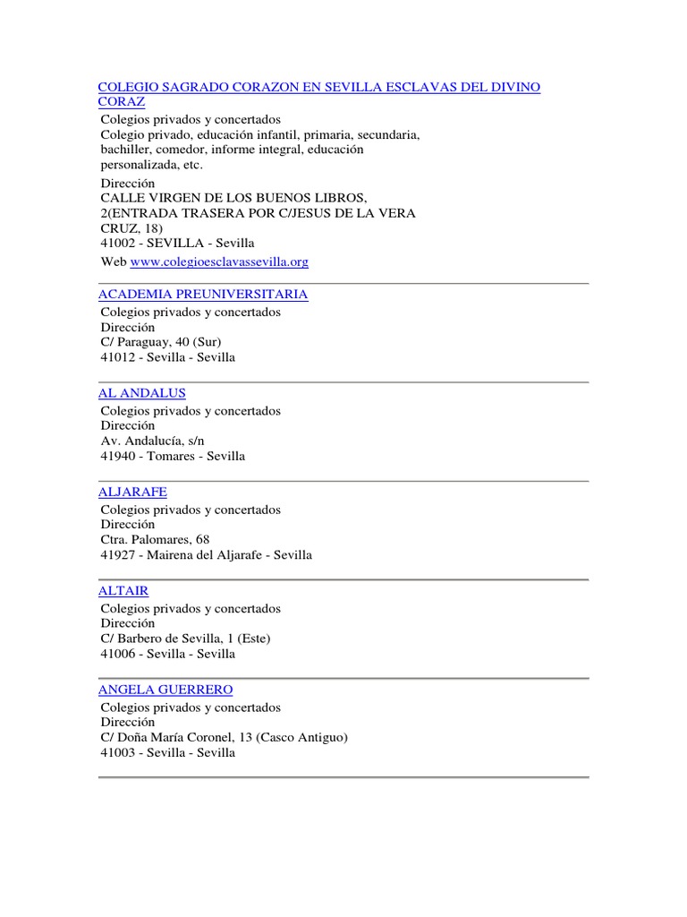 Guía de Colegios Privados en Sevilla | PDF | Sevilla | Educación Secundaria