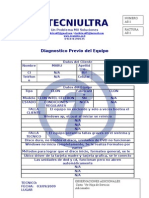 Tecniultra: Diagnostico Previo Del Equipo