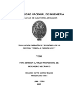 Evaluacion Energetica Central Termica de Carbom