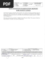 Sec 10 - Medical Examiner's Report for Nancy Lanza