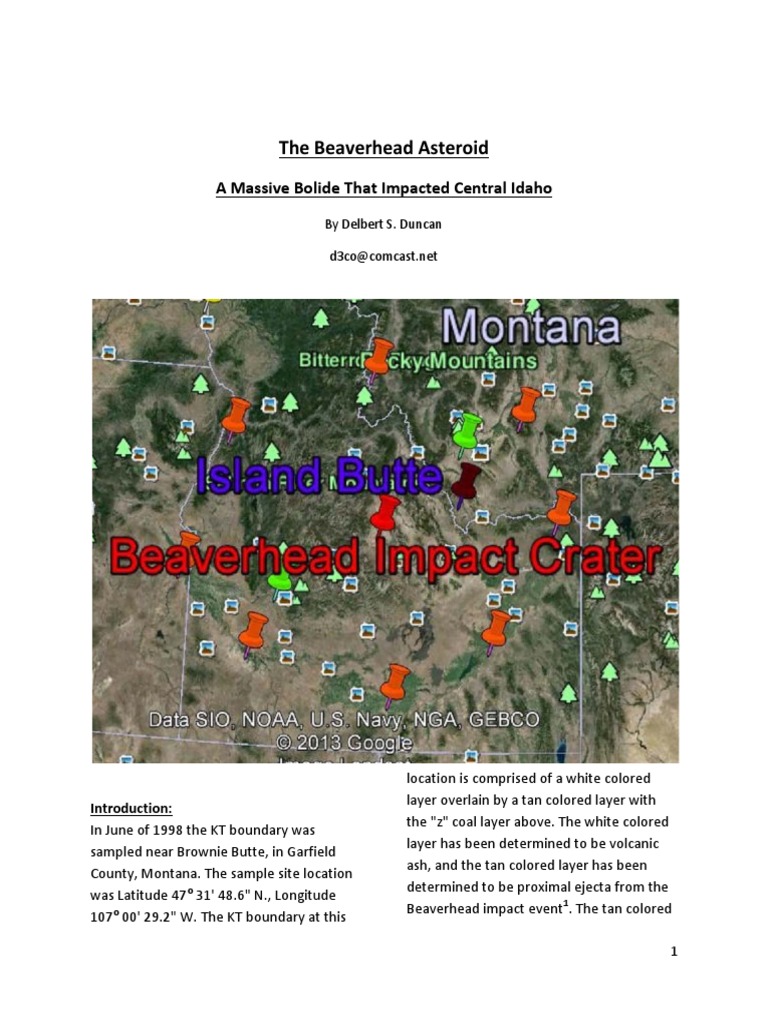 The Beaverhead Asteroid Impact Crater Fault (Geology)