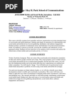 Download Mobile and Social Media Journalism Syllabus by Anthony Adornato SN194149684 doc pdf