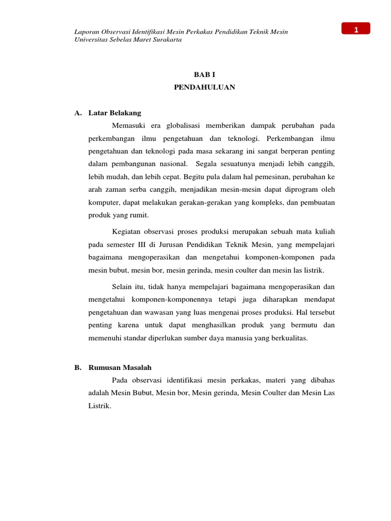 Isi Laporan Observasi