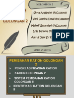 Pemisahan Kation Gol 2