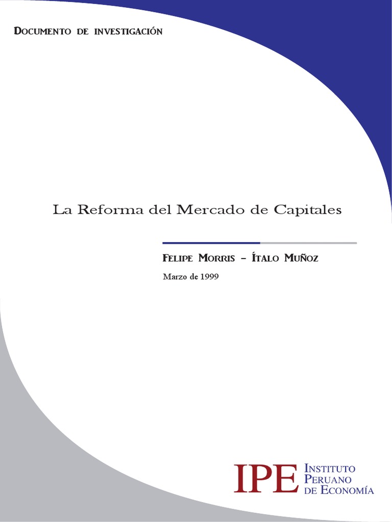 La Reforma Del Mercado de Capitales Peruano | PDF | Bolsa | Fondo de ...