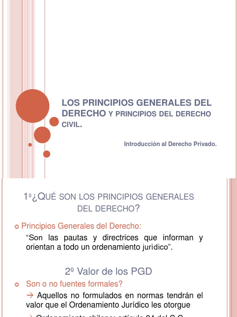 Principios generales del derecho y principios del derecho civil | PDF ...