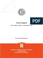 Tunnel Support - Use of Lattice Girders in Sedimentary Rock