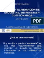 DISEÑO Y ELABORACIÓN DE ENCUESTAS, ENTREVISTAS Y CUESTIONARIOS