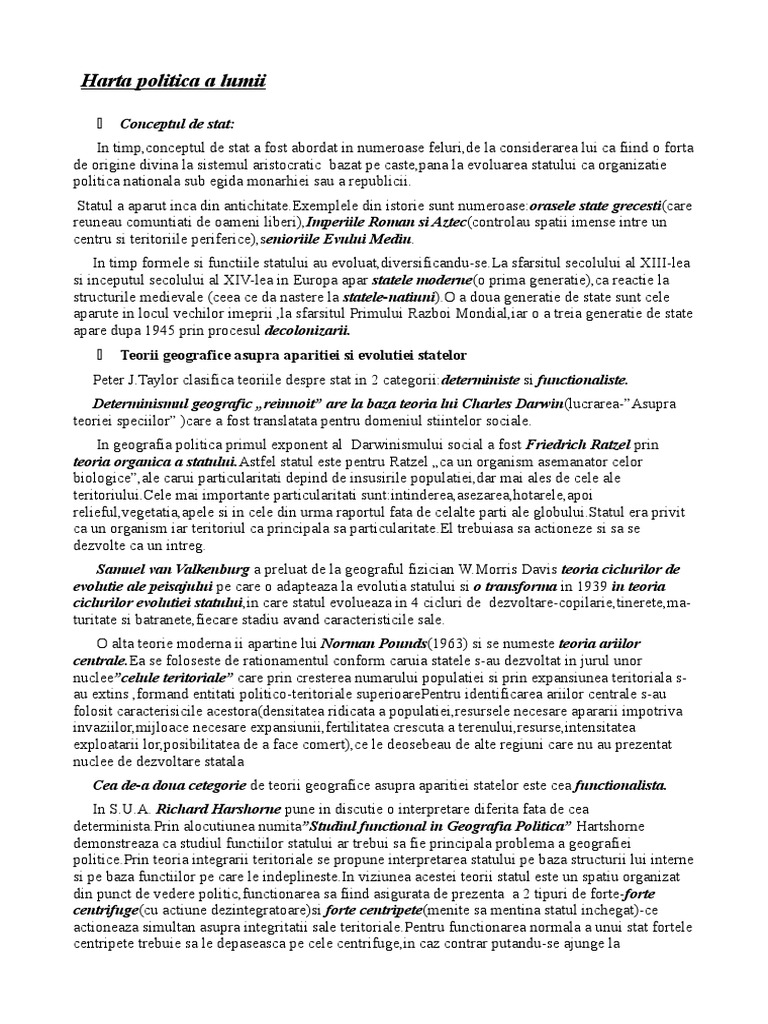 Statul - Harta Politica A Lumii | PDF