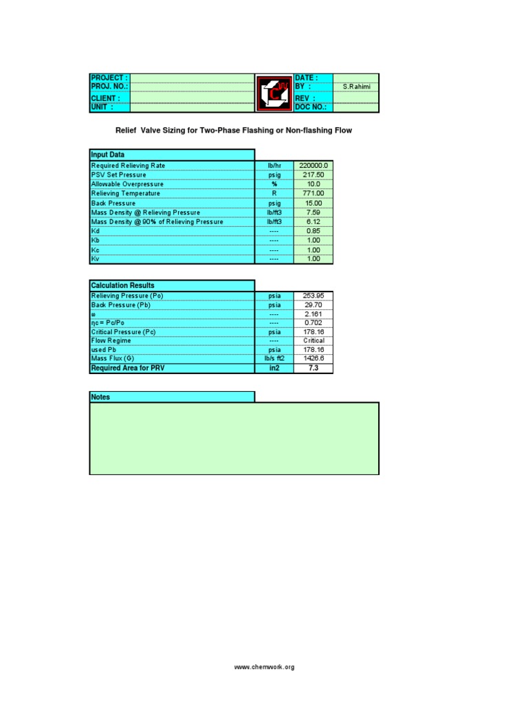 PSV Sizing for Two-Phase Flow | PDF