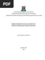 Modelo preditivo para diagnóstico da sepse em UTI - tese mestrado UFPB