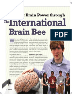 Writeup by National Brain Bee Winner IBB2012