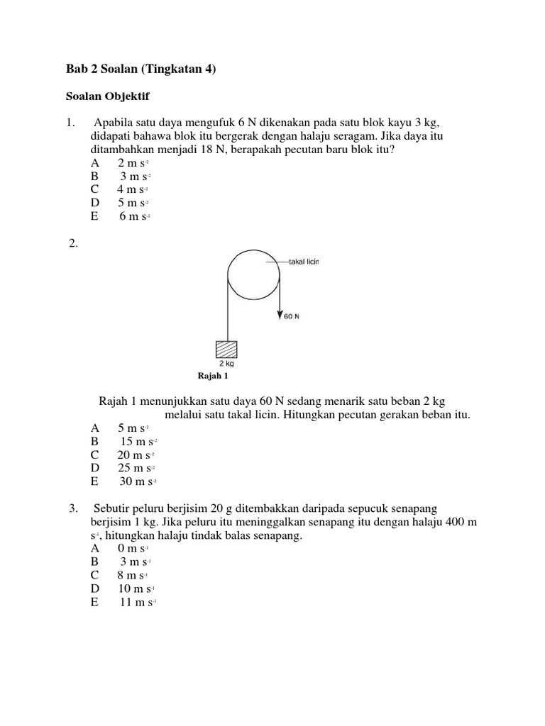 Bab 2 Soalan Latihan Fizik Pdf