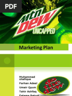Download Marketing Plan on Mountain DEW by MWASEEM YOUSAF SN19422658 doc pdf