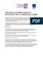 Success For Employability Initiative That Is Reducing Crime