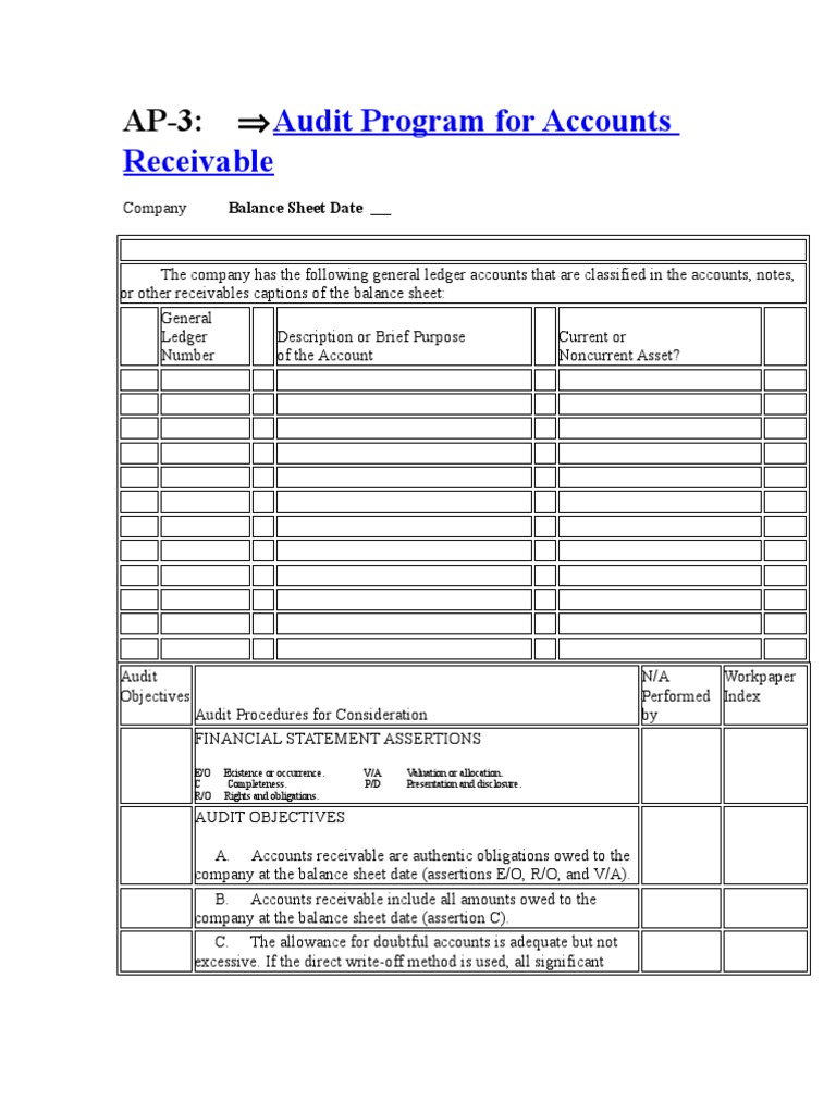 Accounts Receivable Program | PDF