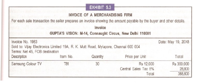 Invoice Template for Merchandising Firm | PDF | Finance & Money Management