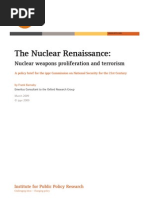 Download The Nuclear Renaissance Nuclear weapons proliferation and terrorism by IPPR SN19424640 doc pdf