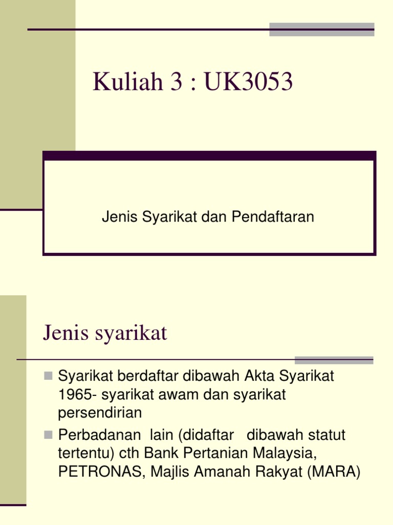 Jenis Syarikat Pdf