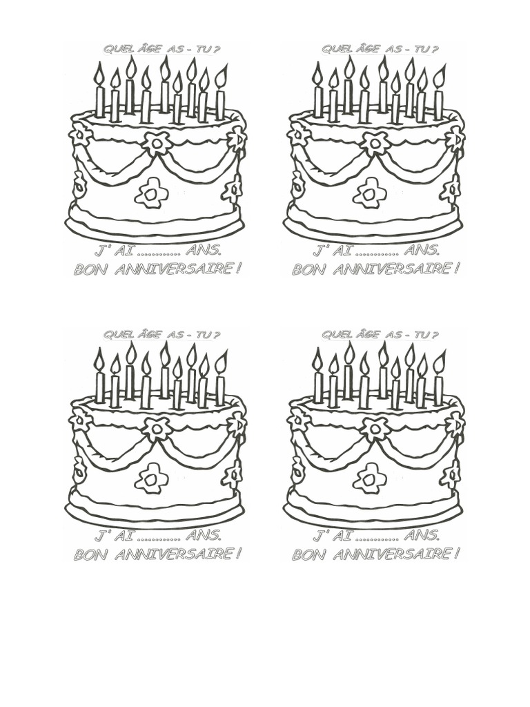 Quel Age As Tu Bon Anniversaire Pdf