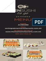 Zen Sushi To Go Menu