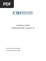 2º elemento de avaliação História da Idade Média séc. XII - XV trabalho final 2