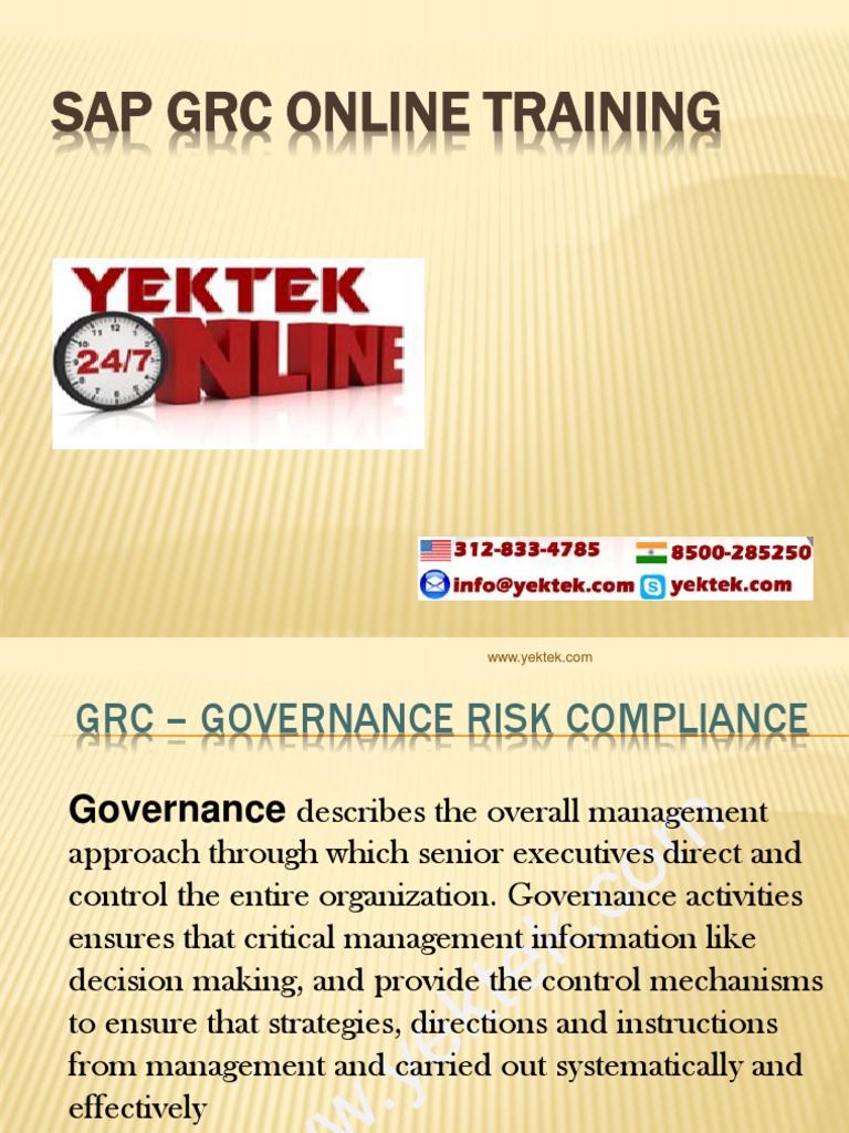 GRC 10 Online Training | PDF | Business | Computers
