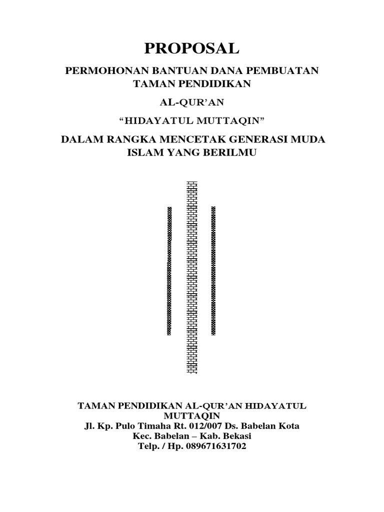 Proposal Permintaan Dana Pembangunan Tpa