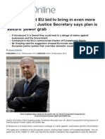 Justice Secretary Chris Grayling Fury at EU Bid to Bring in Even More 'Human Rights' _ Mail Online