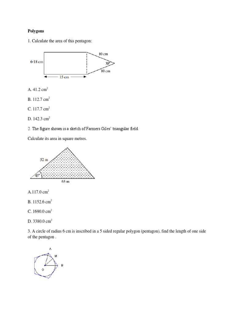 Pisa Questions | Square Root | Trigonometric Functions