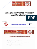 Managing The Change Process in Lean Manufacturing