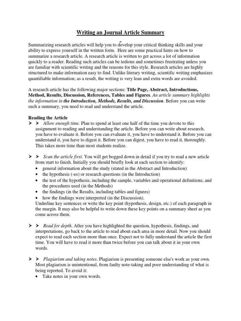 Writing Summary